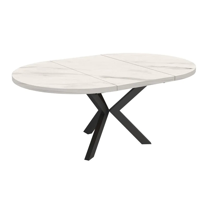 Galds Rona 100-138/76 cm balts marmurs - N1 Home