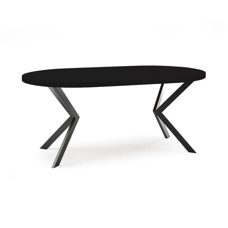 Galds Edd 90/166 cm melns Molet - N1 Home