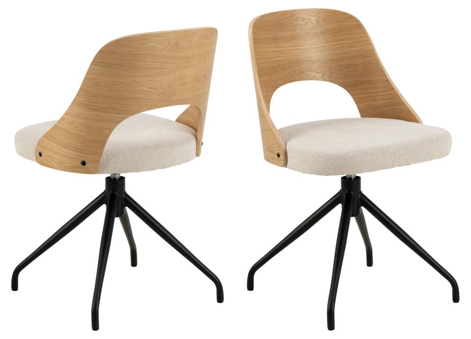 Krēsls Luc 48/53/79 cm bēšs/ozols - N1 Home