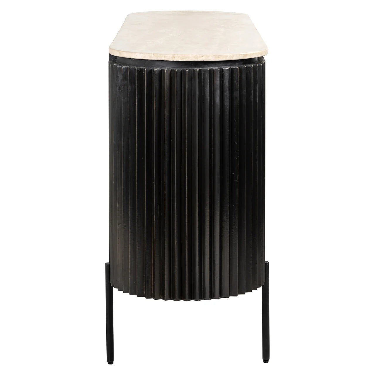 Kumode Hampton 3-durvju Richmond Interiors 82/160/40 cm tumši brūns - N1 Home