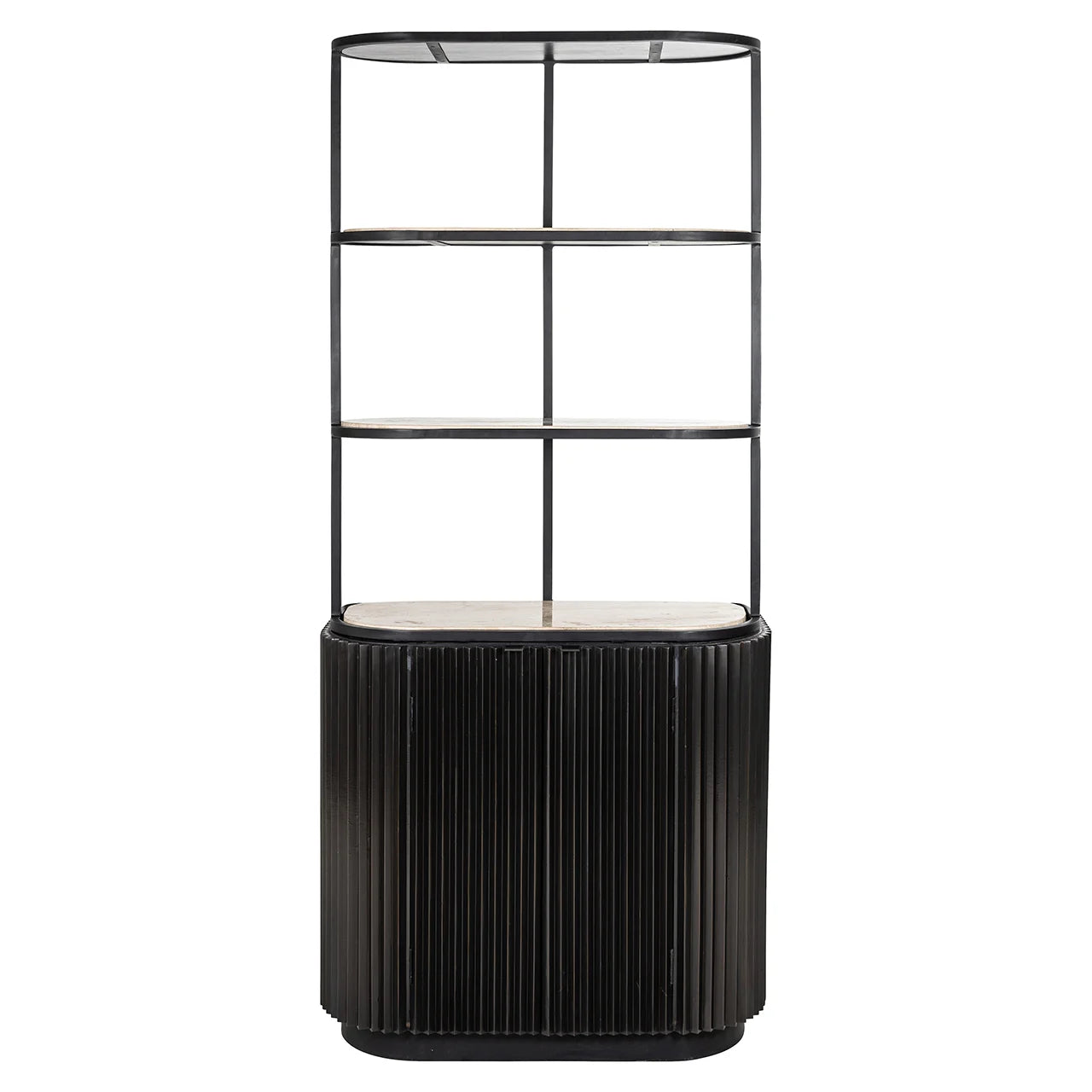 Skapis Hampton 2 durvis 2 plaukti Richmond Interiors tumši brūns - N1 Home