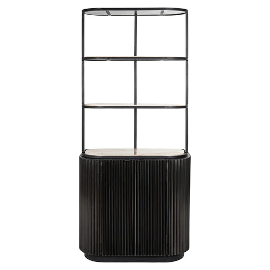 Skapis Hampton 2 durvis 2 plaukti Richmond Interiors tumši brūns - N1 Home