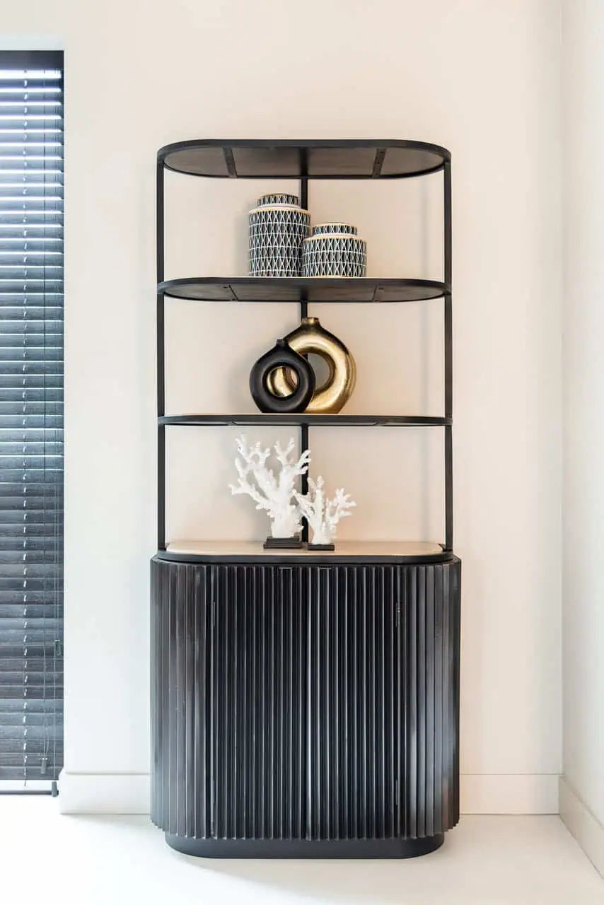 Skapis Hampton 2 durvis 2 plaukti Richmond Interiors tumši brūns - N1 Home