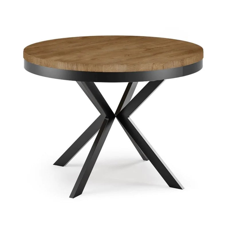 Galds Edd 90/166; 100/176; 120/196 cm Tumšais Lefkas ozols - N1 Home