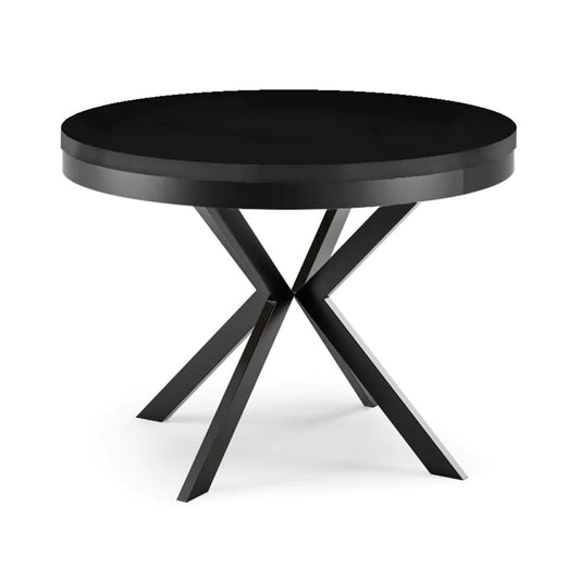 Galds Edd 90/166; 100/176; 120/196 cm melns Molet - N1 Home