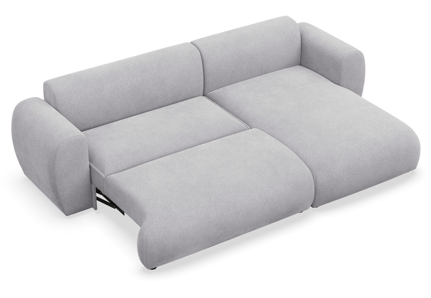 Dīvāns Emil 74/262/156 cm pelēks