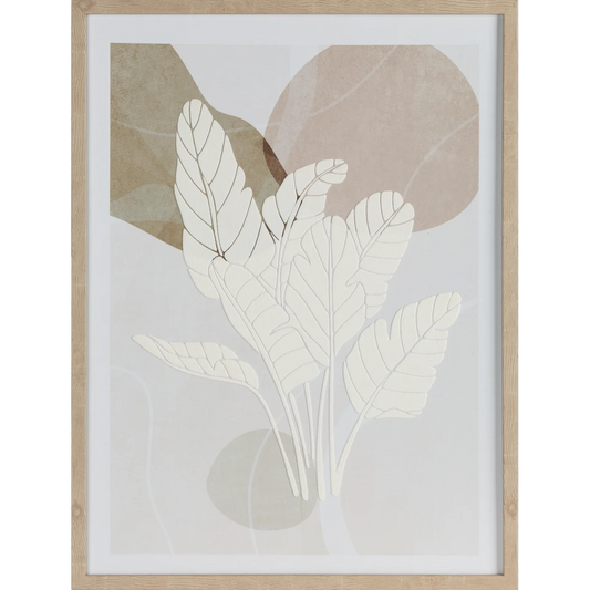 Glezna Leaf A 45/60 cm balts/bēšs - N1 Home