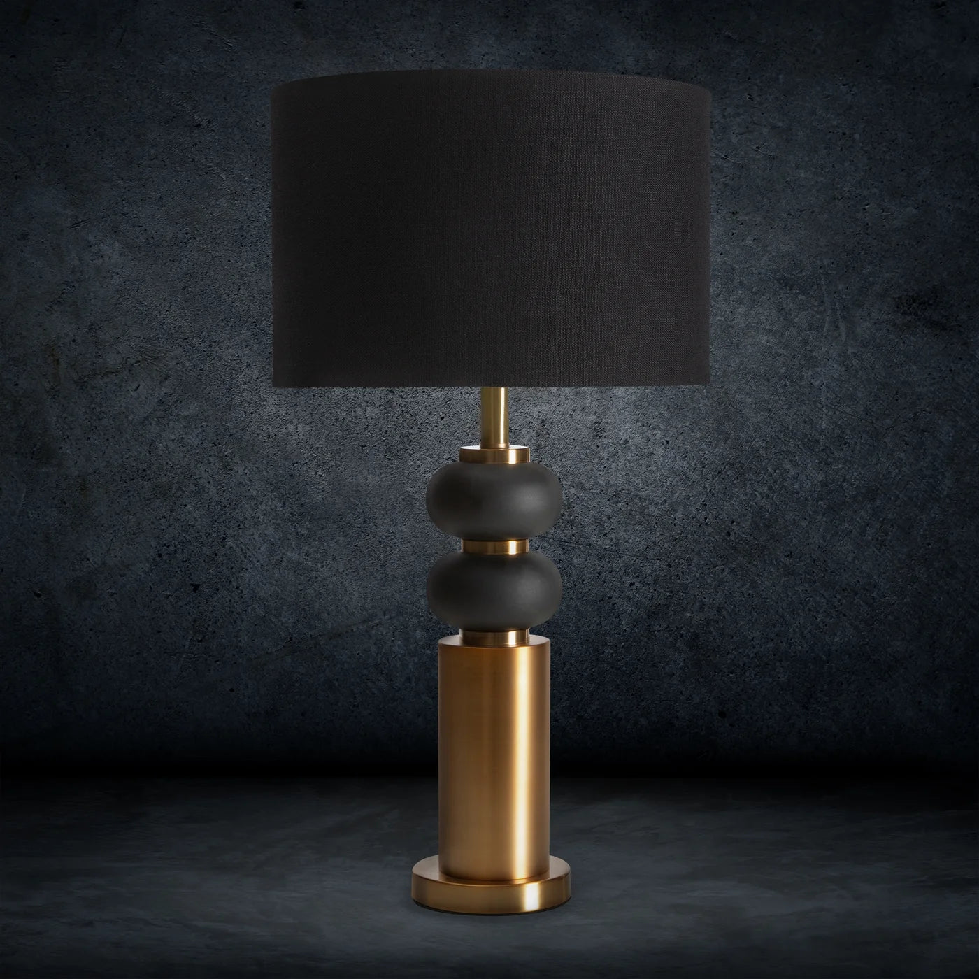 Galda lampa Soph 38/70 cm melns/zelts - N1 Home