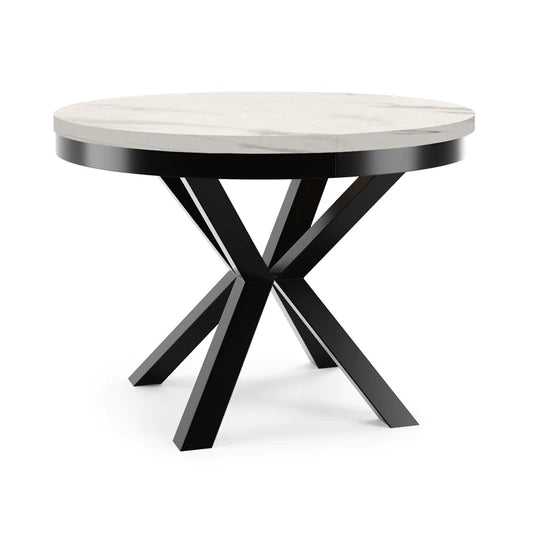 Galds Narv 100/176 cm balts marmors - N1 Home