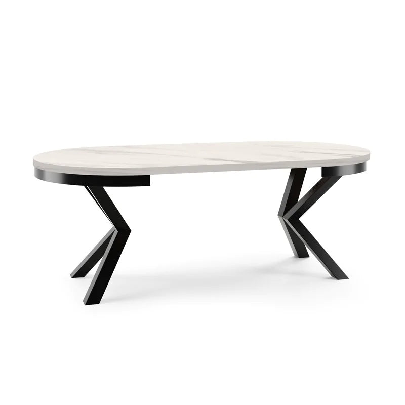 Galds Narv 100/176 cm balts marmors - N1 Home