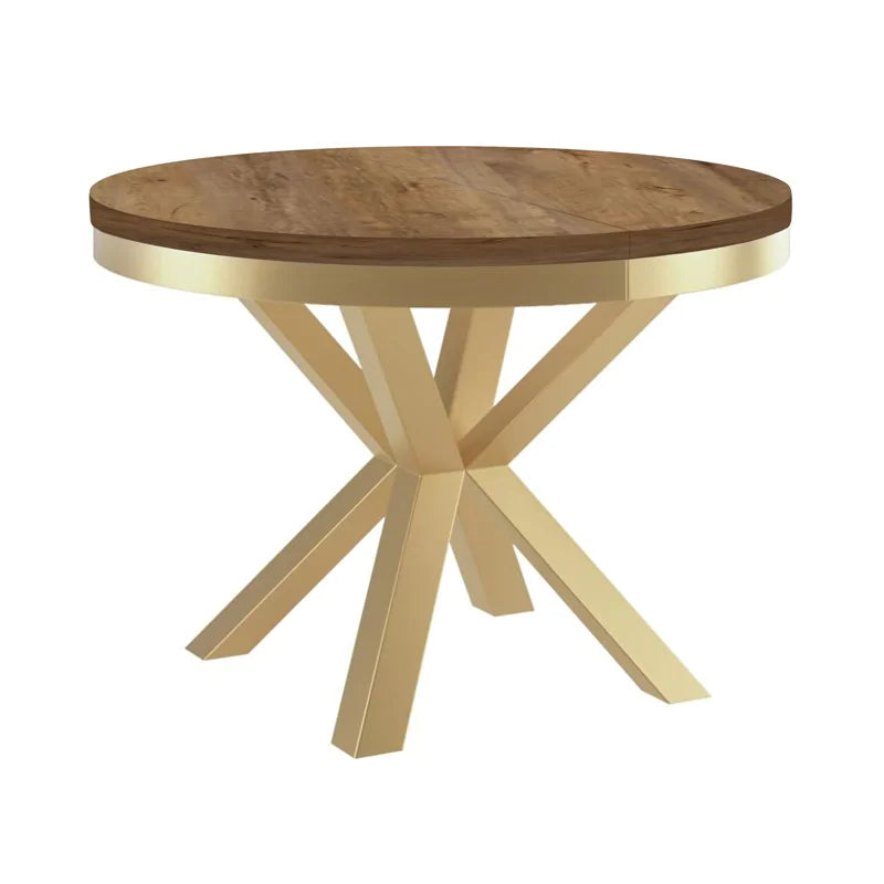 Galds Narv zelts 100/176 cm; 120/196 cm Tumšais Lefkas ozols - N1 Home