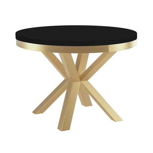 Galds Narv zelts 100/176 cm; 120/196 cm melns Molet - N1 Home