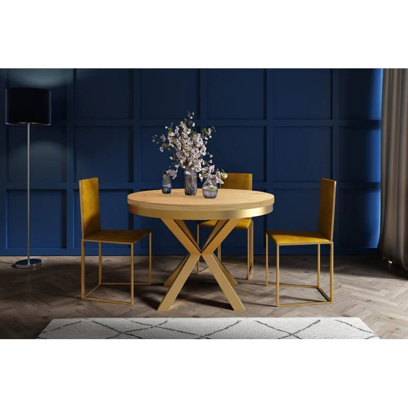 Galds Narv zelts 100/176 cm; 120/196 cm Lanselots ozols - N1 Home