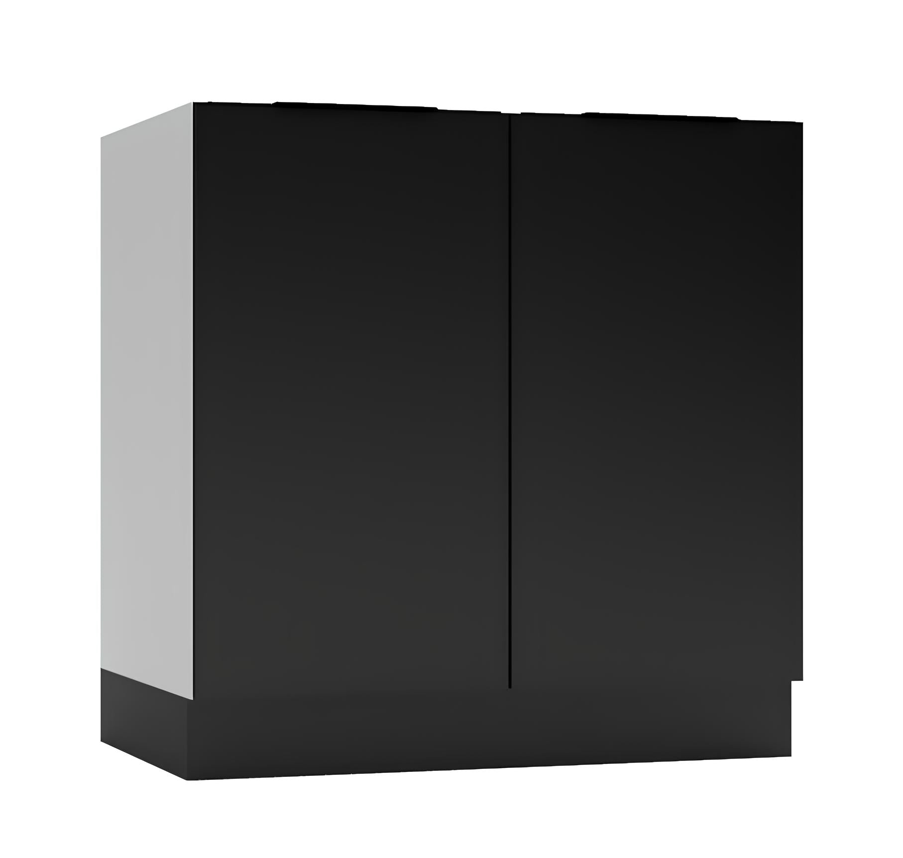 Virtuves zemāks izlietne skapis Aldo 80/44/60 cm melns - N1 Home