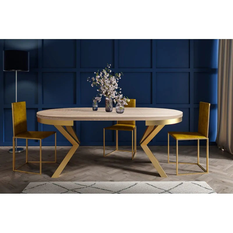 Galds Narv zelts 100/176 cm; 120/196 cm sonoma ozols - N1 Home