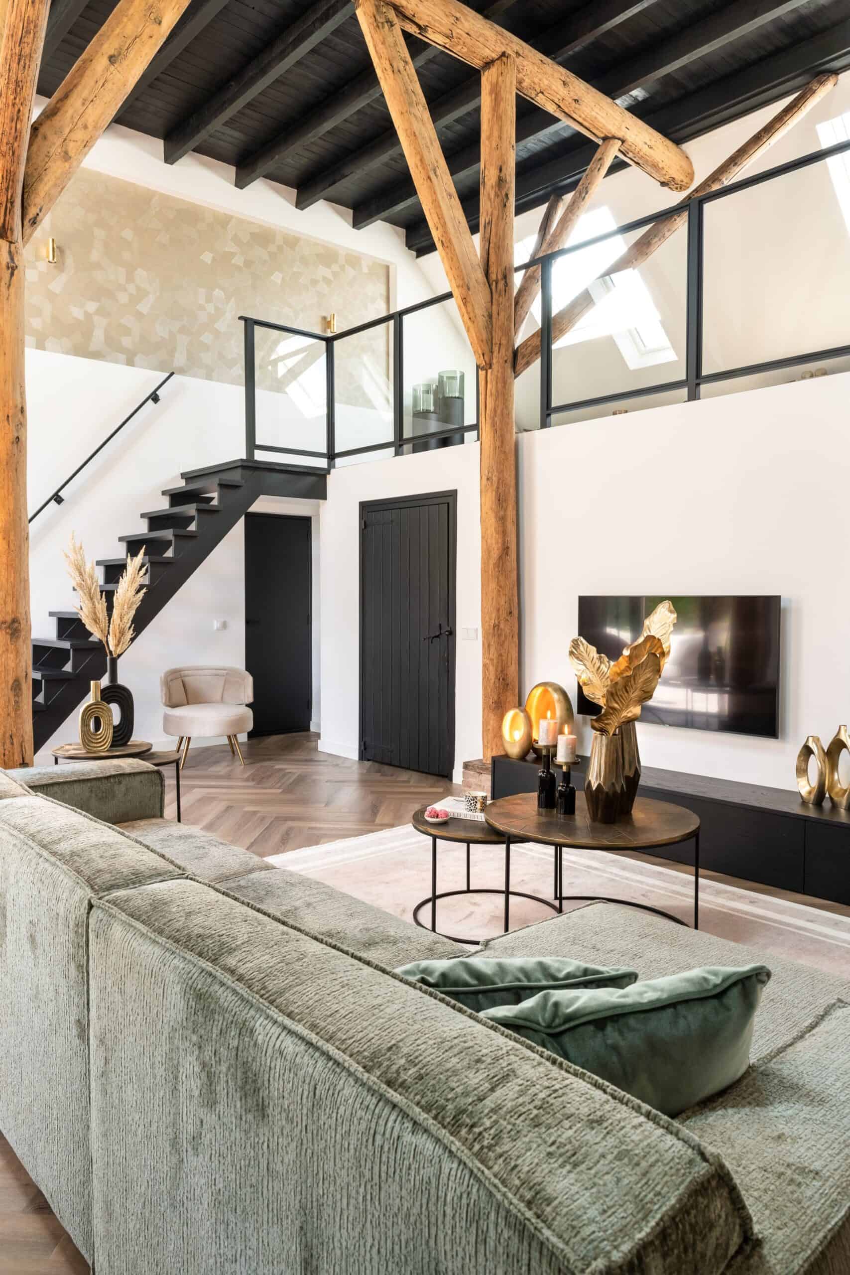 Kafijas galds Tulum (Set of 2) Richmond Interiors 80/46/80 cm brushed gold - N1 Home