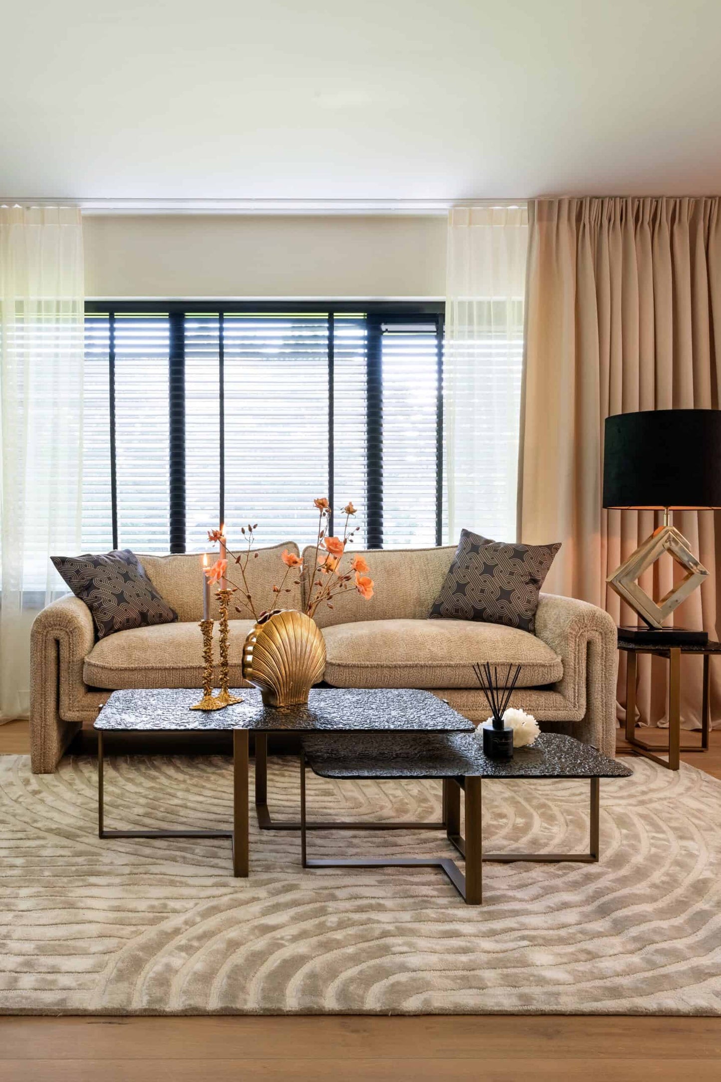 Kafijas galds Sterling (Set of 2) Richmond Interiors 110/41/65 cm brūns - N1 Home