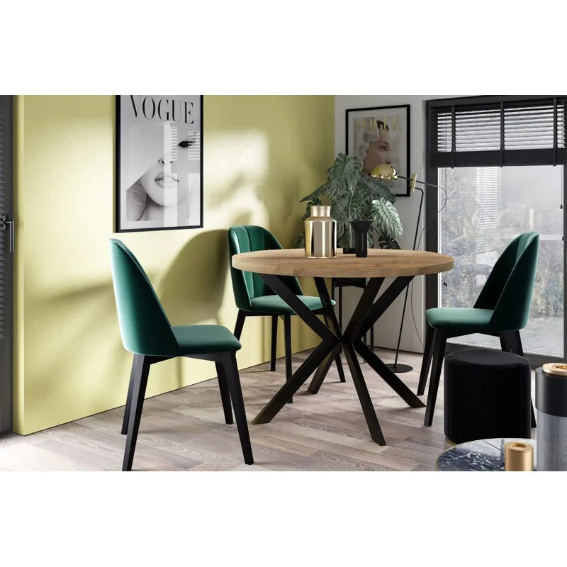 Galds Edd 90/166 cm Tumšais Lefkas ozols - N1 Home