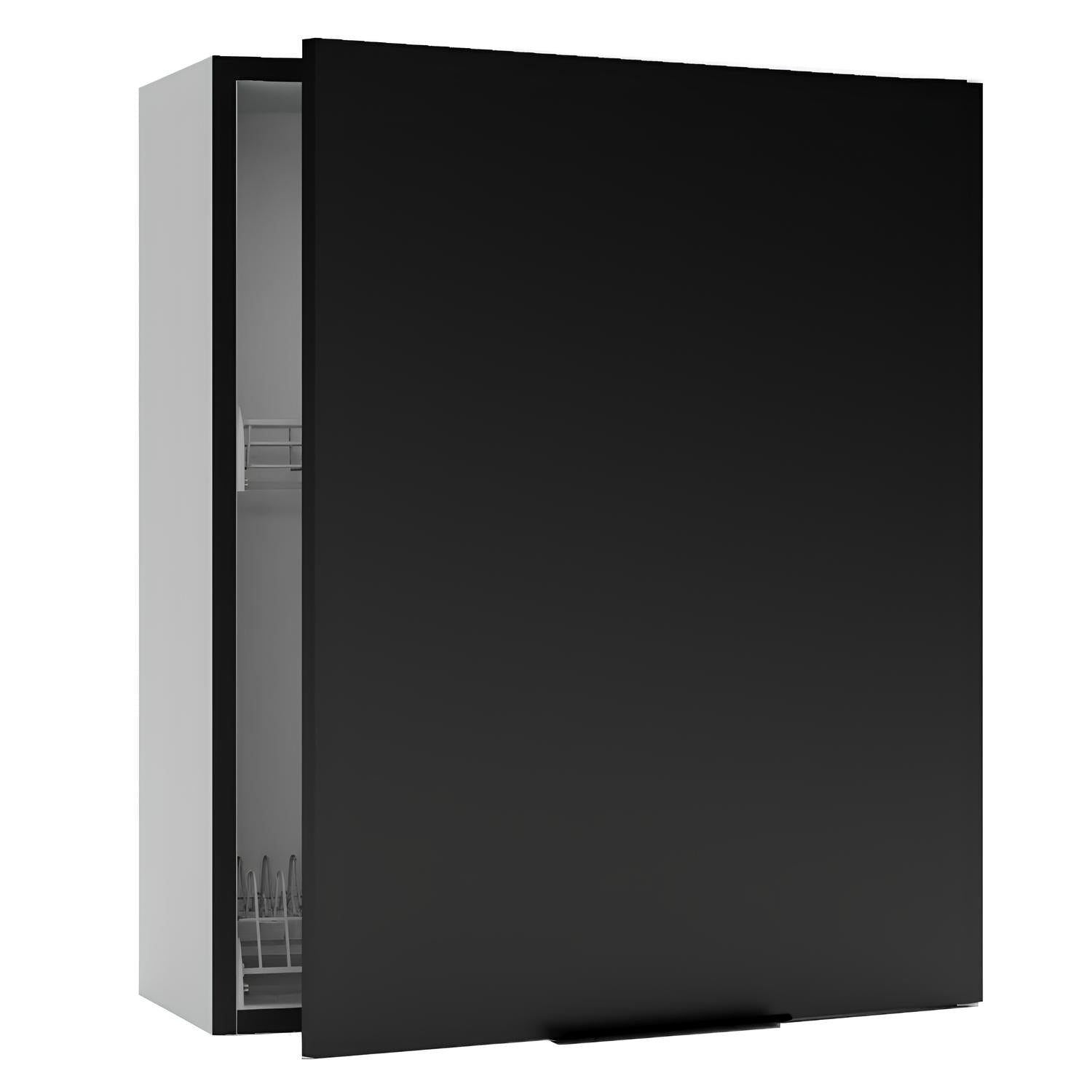 Virtuves augšējais skapis Aldo 60/28/72 cm melns - N1 Home