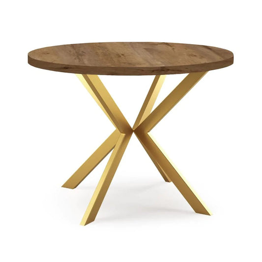 Galds Edd zelts 100/176; 120/196 cm Tumšais Lefkas ozols - N1 Home