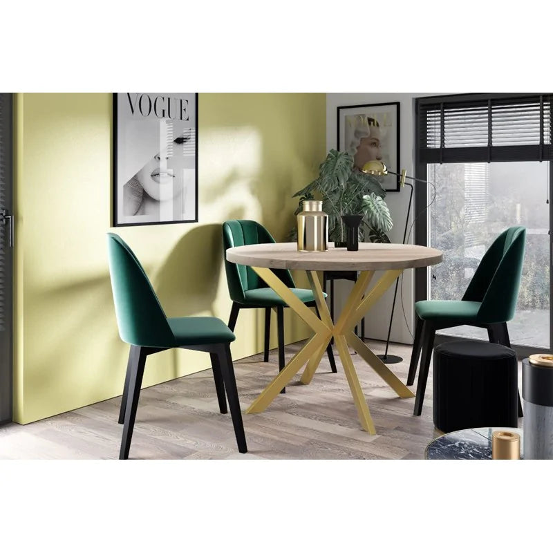 Galds Edd zelts 100/176; 120/196 cm sonoma ozols - N1 Home