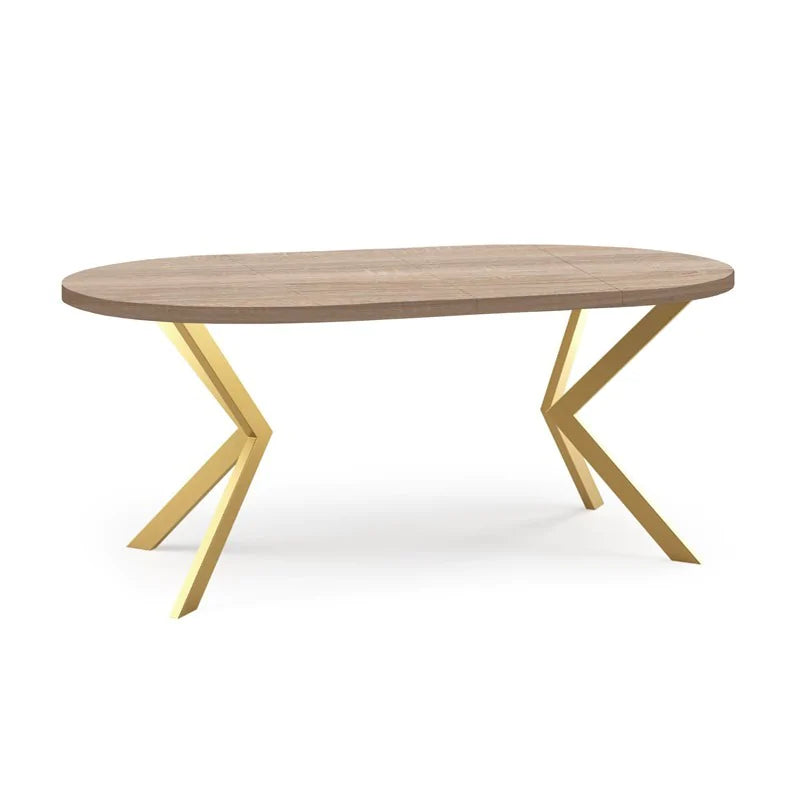 Galds Edd zelts 100/176; 120/196 cm sonoma ozols - N1 Home