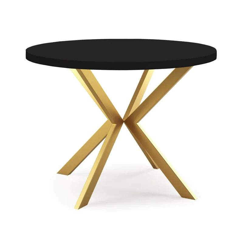 Galds Edd zelts 100/176; 120/196 cm melns Molet - N1 Home