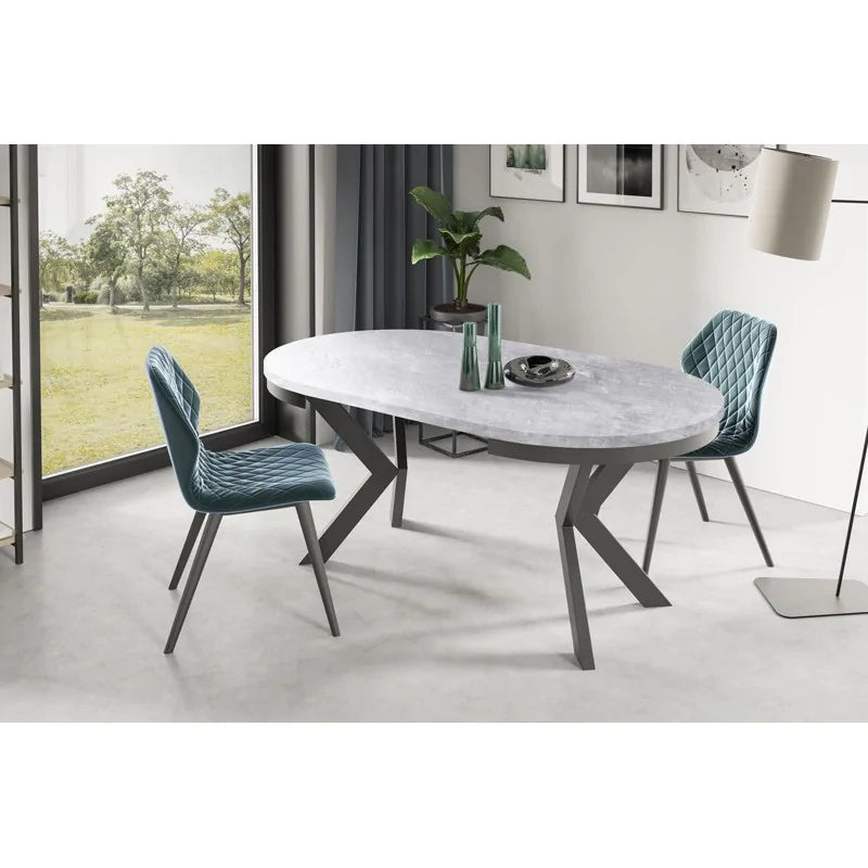 Galds Edd 90/166; 100/176; 120/196 cm Bellato pelēks - N1 Home