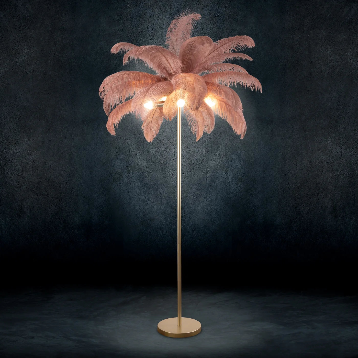 Stāvlampa Fieria 95/180 cm pūderrozā/šampanietis - N1 Home