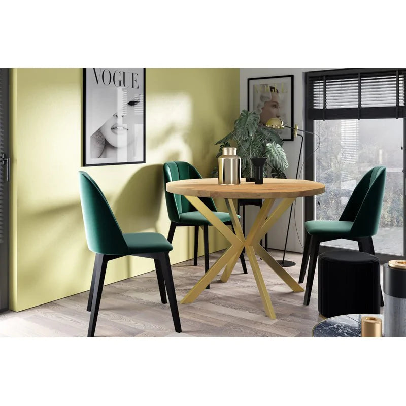 Galds Edd zelts 100/176; 120/196 cm Lanselot ozols - N1 Home