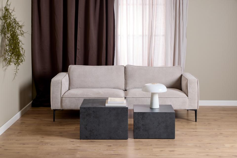 Kafijas galds Dia 58x58x40 cm; 50x50x33 cm melns okeāna - N1 Home