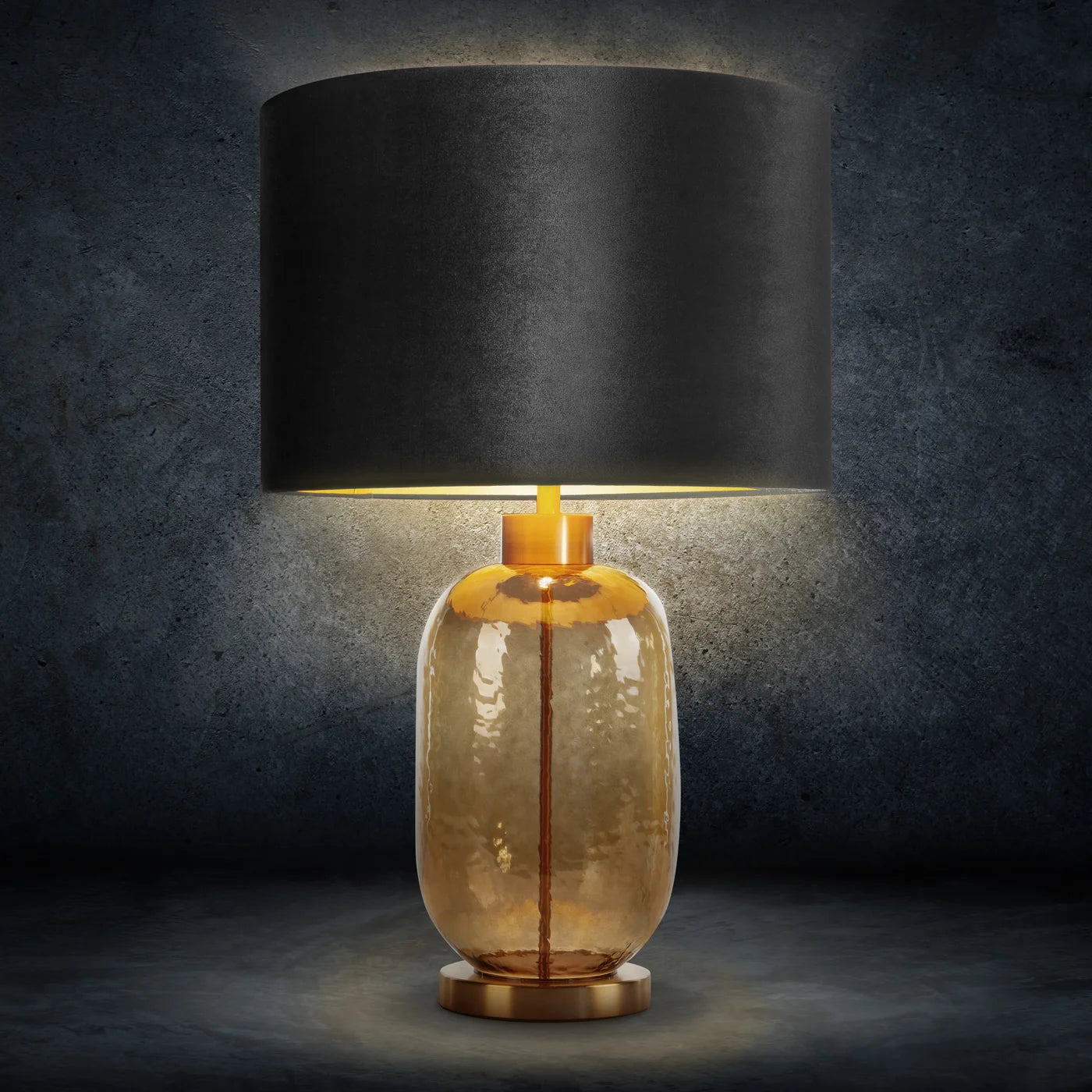 Galda lampa Nel 46 x 69 cm melns, tumšs zelts - N1 Home