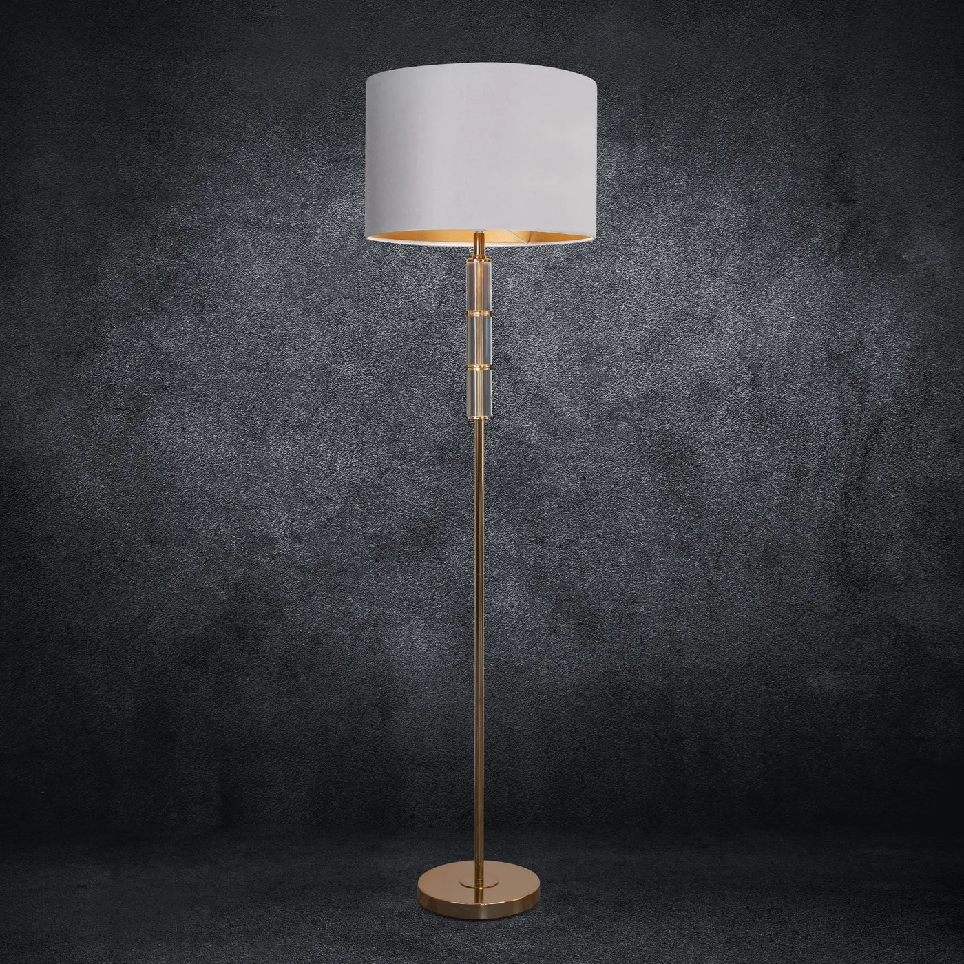 Stāvlampa Beno 46/163 cm balts/zelts - N1 Home