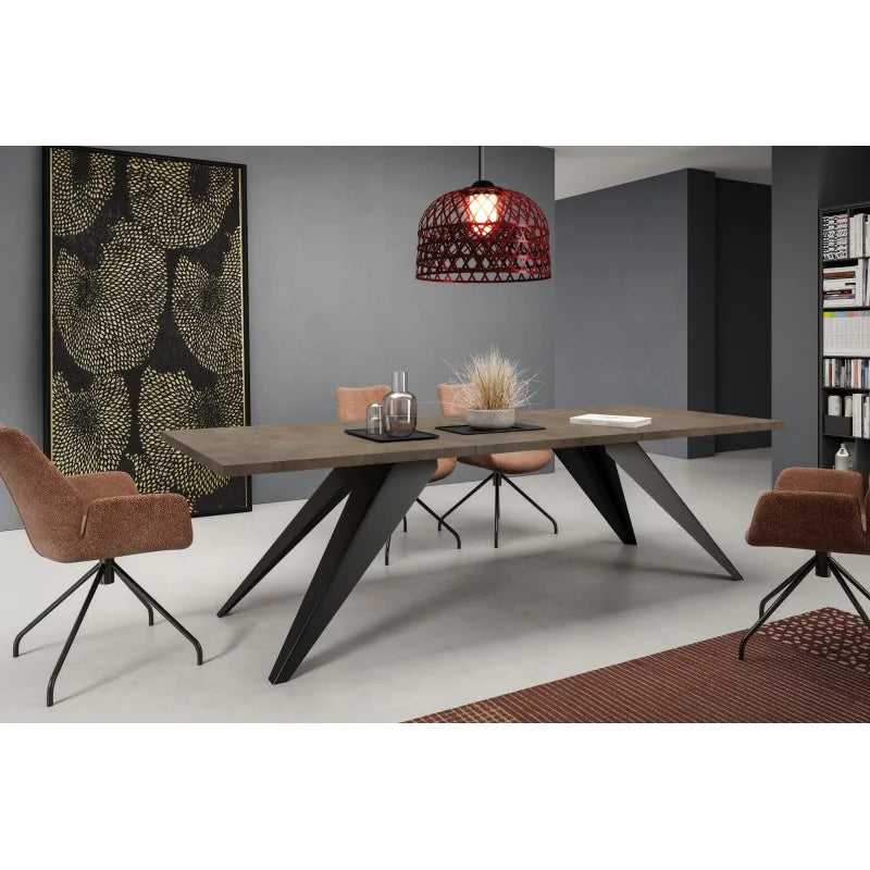 Galds Vent 140/240 cm Tumši pelēks Čikāgas betons - N1 Home