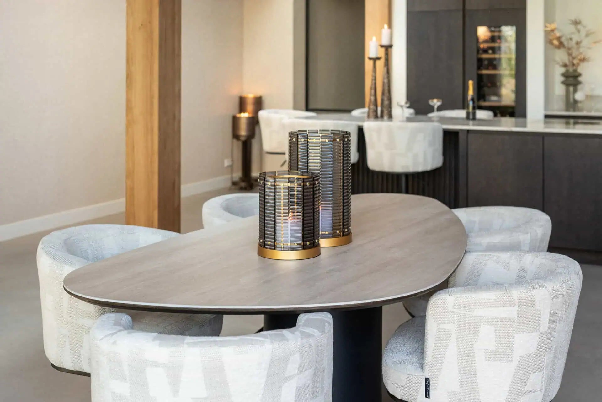 Svečturis Daylin smoke small Richmond Interiors 27,5/22/22 cm dūmi - N1 Home