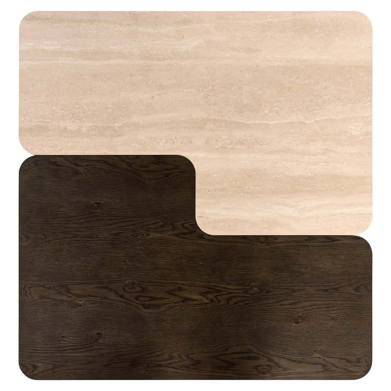 Kafijas galds Nando brown (Set of 2) Richmond Interiors 38/165/90 cm brūns/bēšs - N1 Home