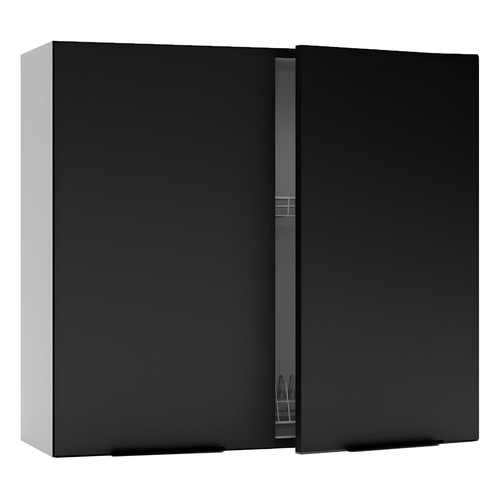 Virtuves augšējais skapis Aldo 80/28/72 cm melns - N1 Home