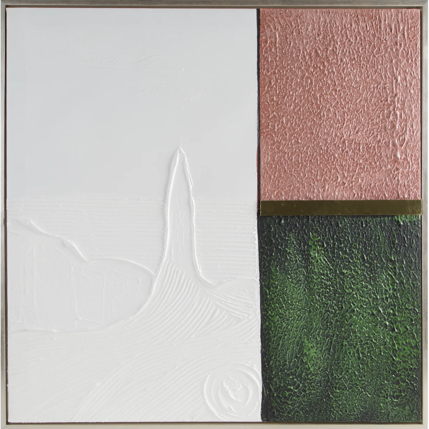 Glezna Geometry 80/80 cm balts/rozā - N1 Home