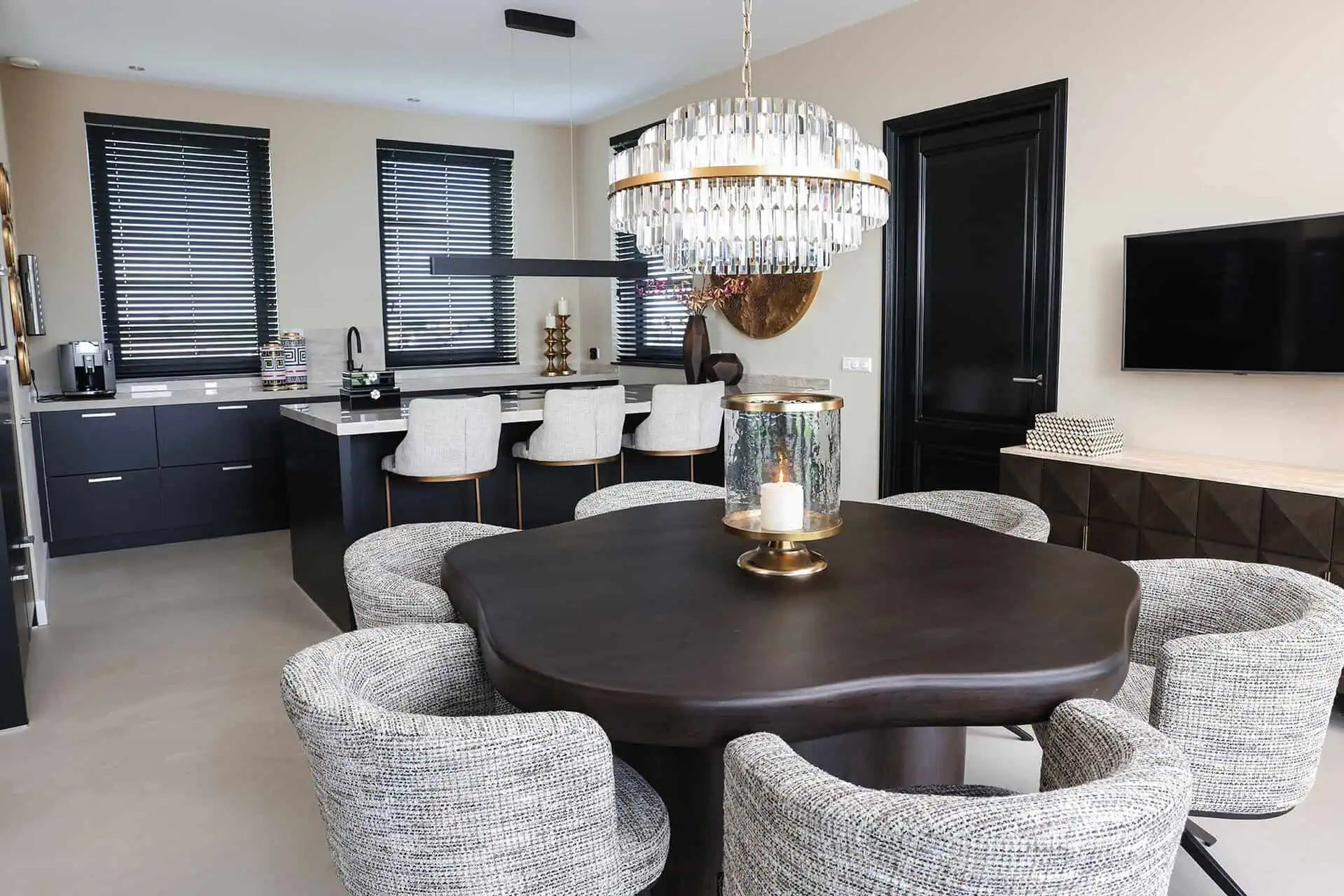 Ēdamgalds Sherman organiskais Richmond Interiors 77/152/152 cm brūns - N1 Home