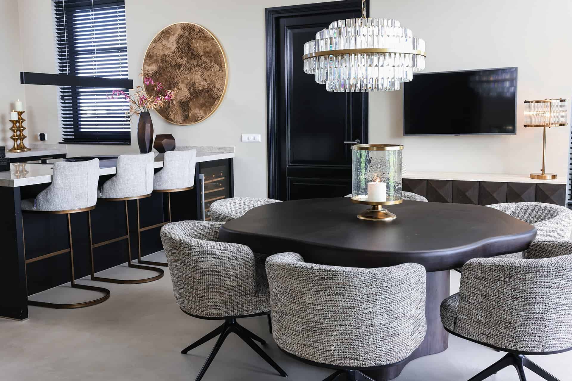 Ēdamgalds Sherman organiskais Richmond Interiors 77/152/152 cm brūns - N1 Home