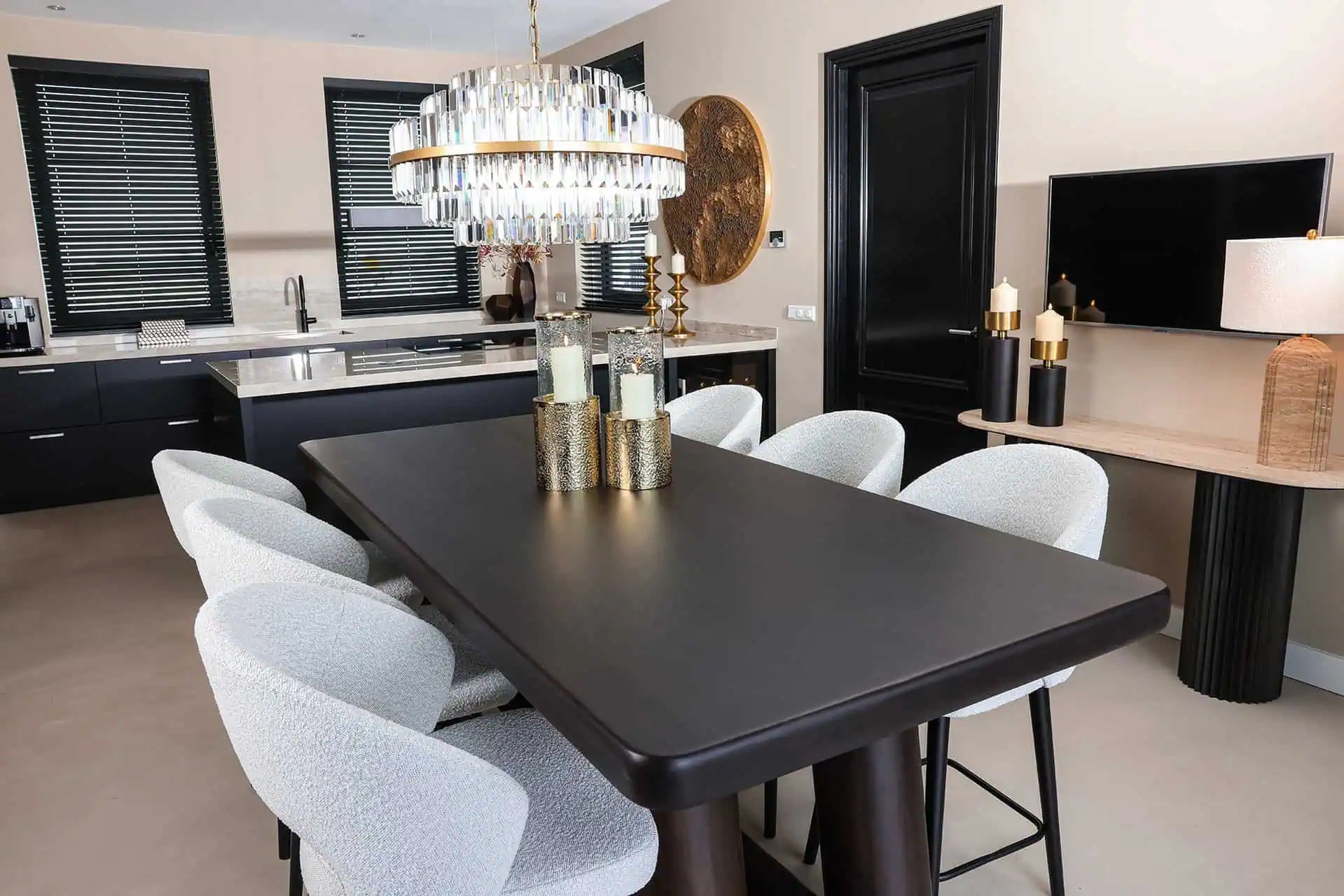 Galds Tower 220 Richmond Interiors 91/219/97 cm brūns - N1 Home