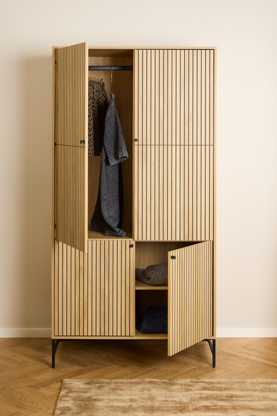 Drēbju skapis Alba 99x60x200 cm ozols - N1 Home