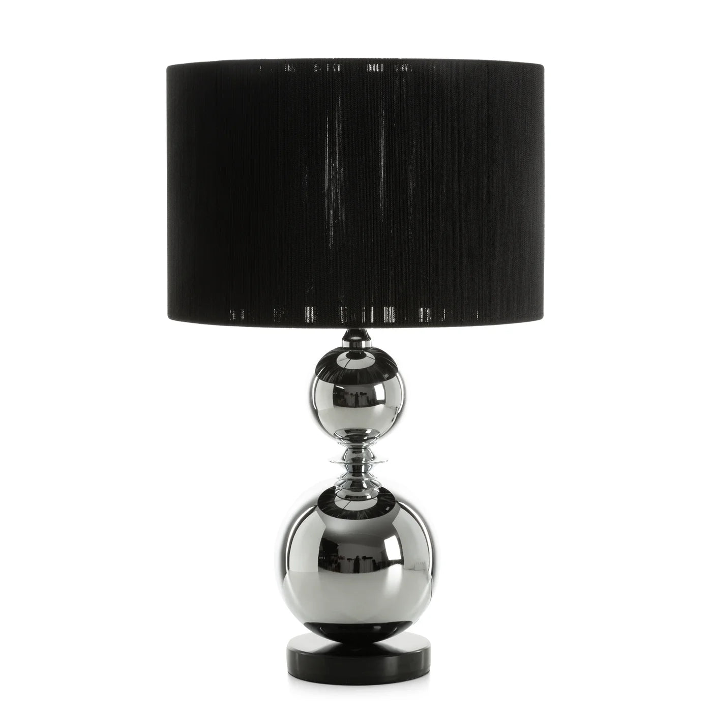 Galda lampa Zen 36/56 cm melns/sudraba - N1 Home