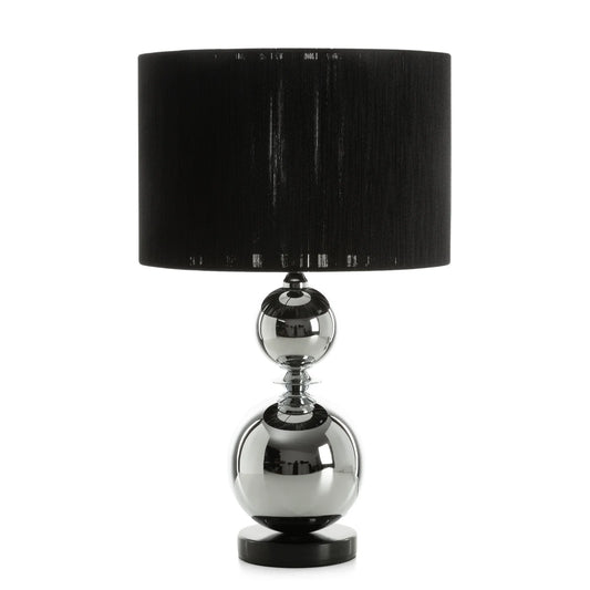 Galda lampa Zen 36/56 cm melns/sudraba - N1 Home