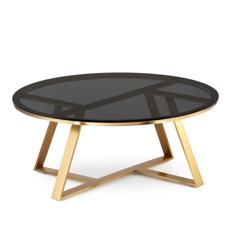 Kafijas galdiņs Dot Design Vinclar stikls 91x40 cm zelts - N1 Home