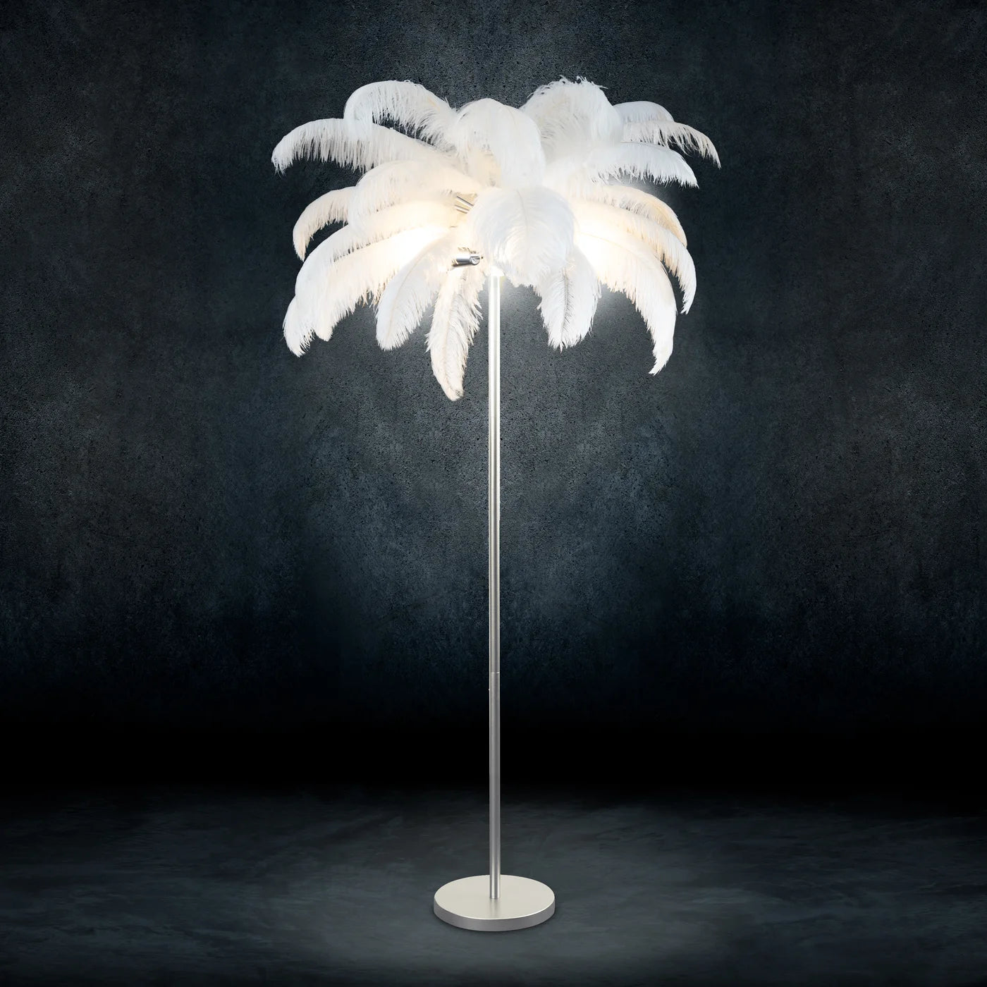 Stāvlampa Fieria 95/180 cm balts/sudraba - N1 Home