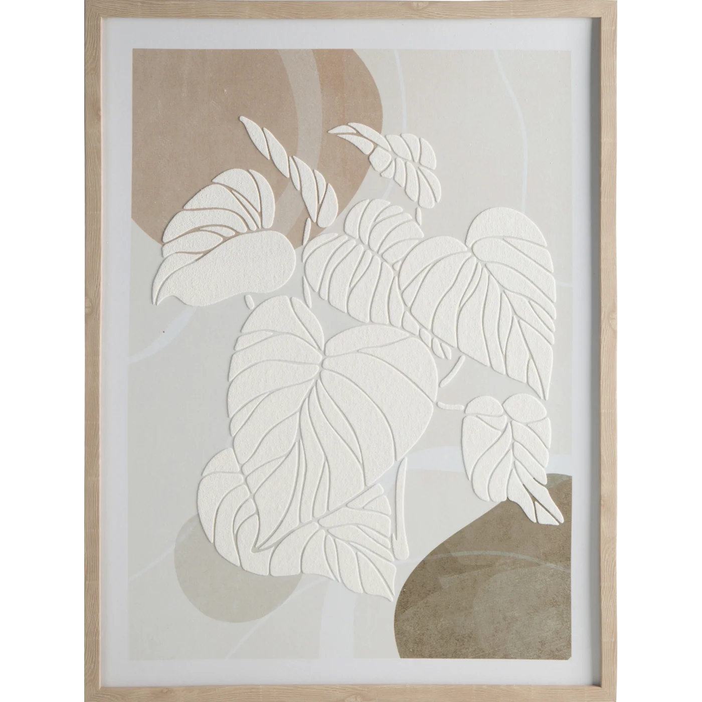 Glezna Leaf 45/60 cm balts/bēšs - N1 Home