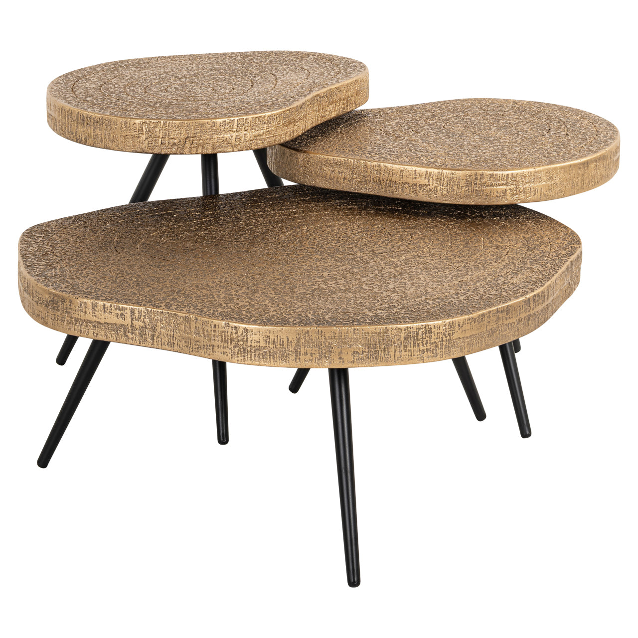 Kafijas galds Symba bronze (Set of 3) Richmond Interiors 34/76/64 cm bronza - N1 Home