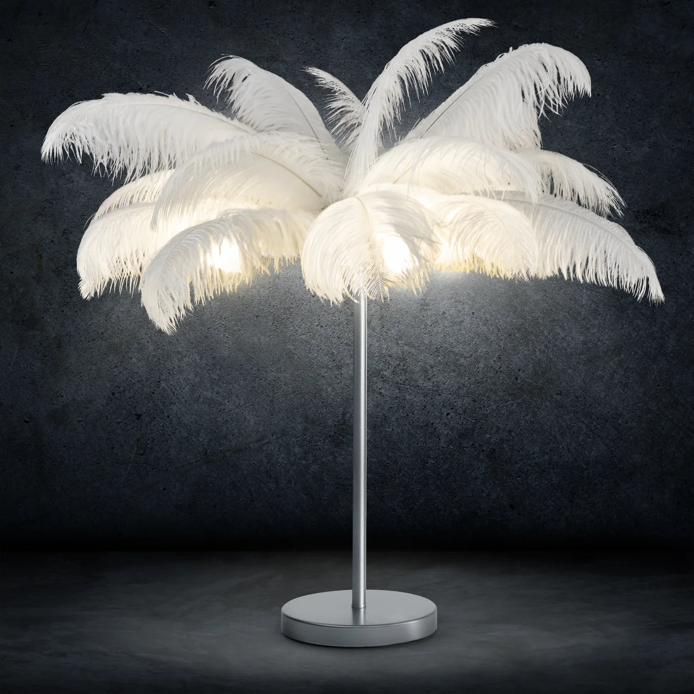 Stāvlampa Fieria 65/68 cm balts/sudraba - N1 Home