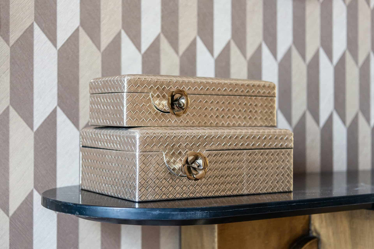 Uzglabāšanas kaste Trace Richmond Interiors 30/17.5/8; 30/25/11 cm zelts